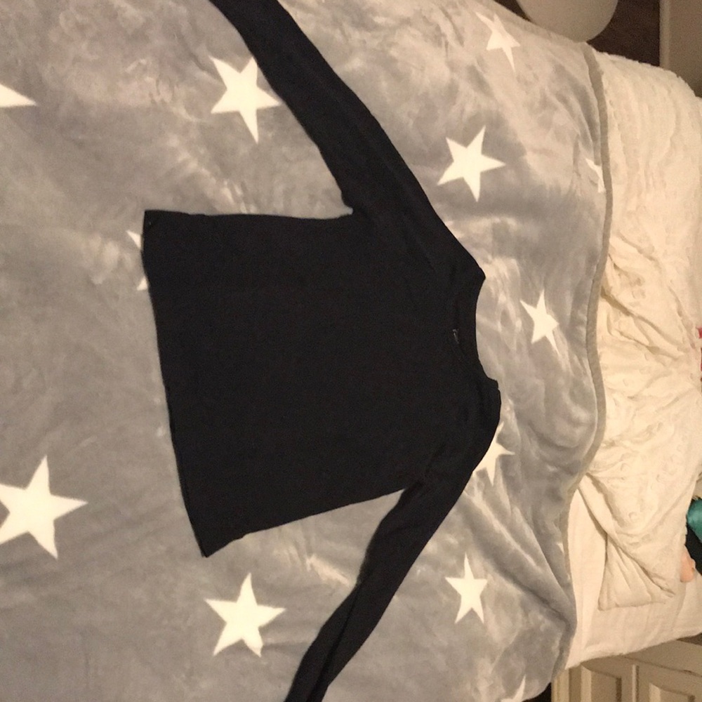 Athleta girl long sleeve black shirt size 8-10